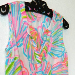 Lilly Pulitzer Silk V-Neck Top